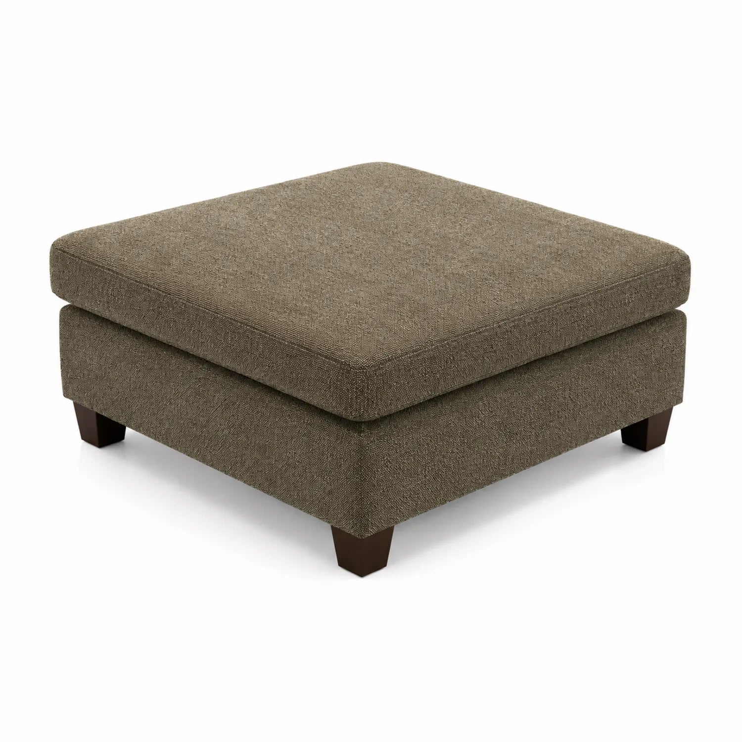 Hocker quadratisch 85x85x45 cm aus Stoff Braun