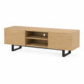 TV-Schrank aus Eichenfurnier mit Metallgestell 150x40x45 cm