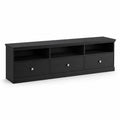 TV-Schrank aus MDF mit Schubladen Schwarz