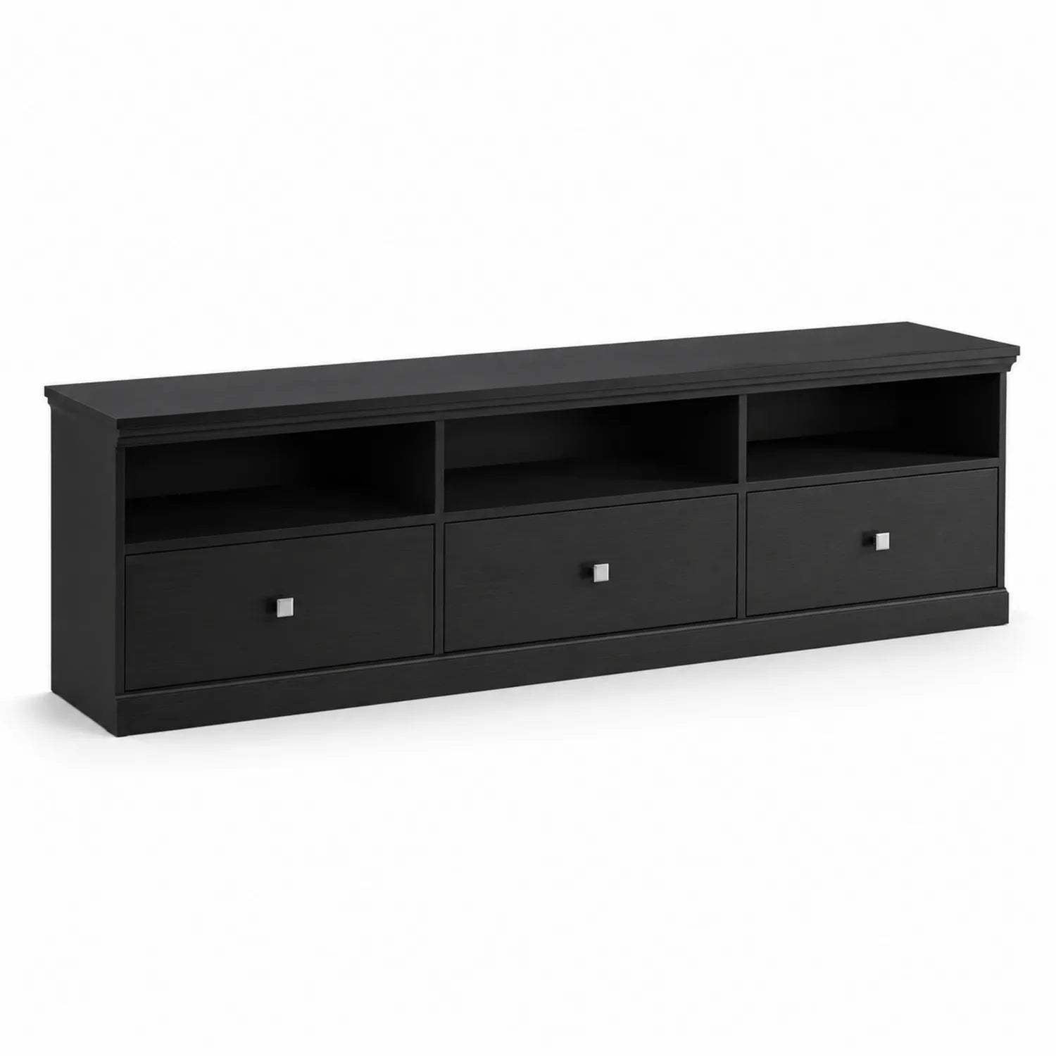 TV-Schrank aus MDF mit Schubladen Schwarz