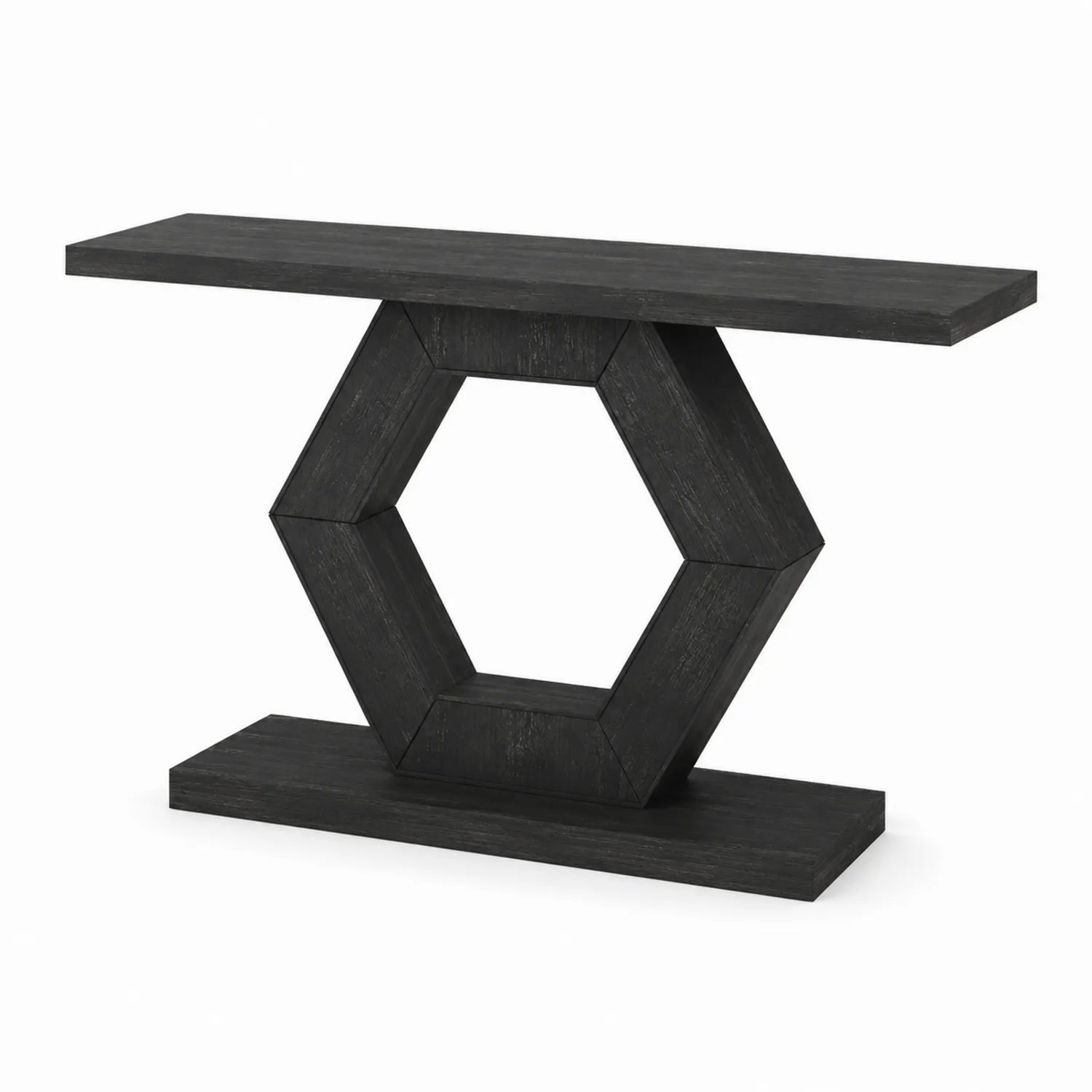 Konsolentisch aus Holz in Schwarz