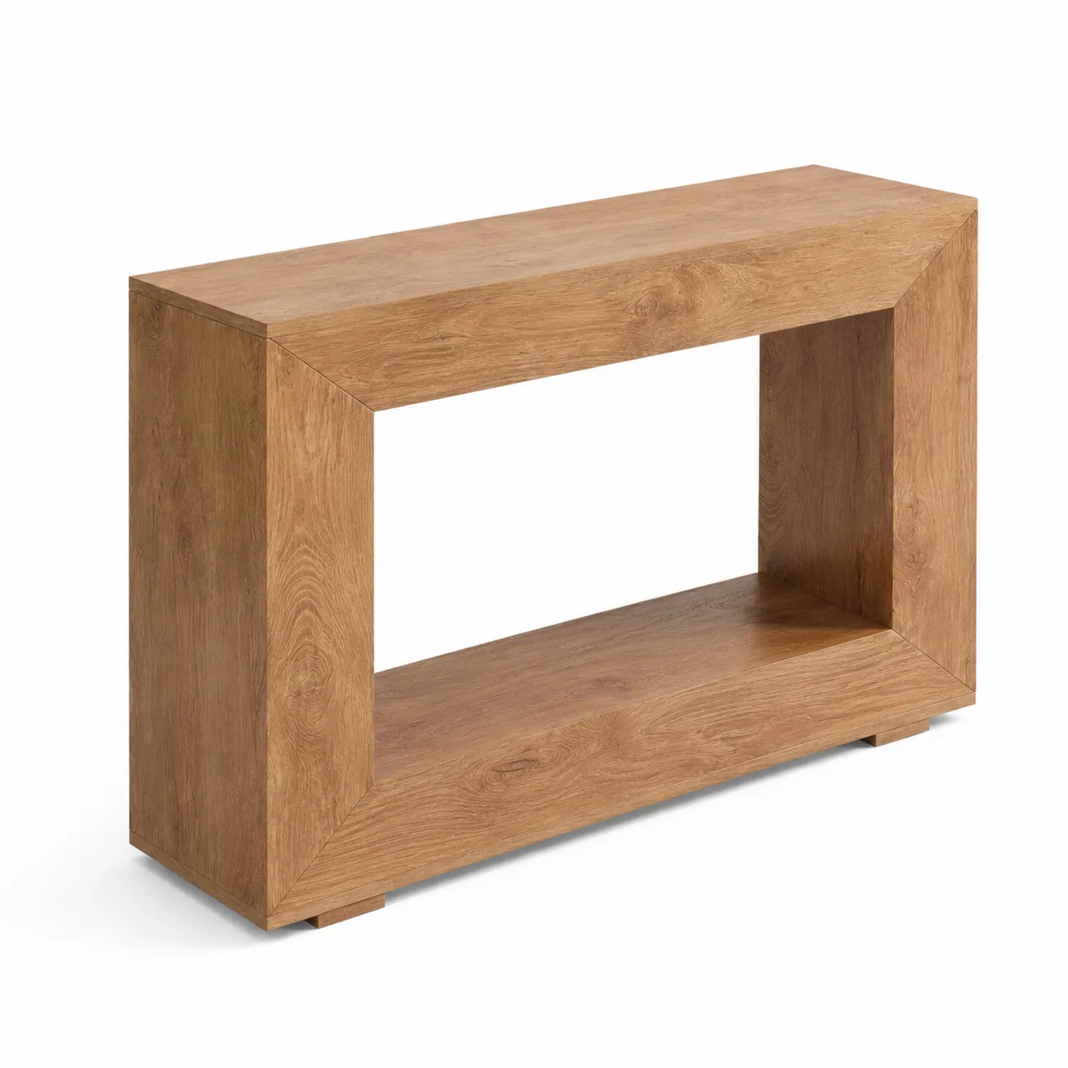 Rechteckiger Konsolentisch aus Holz in Braun 120x30x75 cm