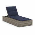 Gartenliege aus Polyrattan Blau