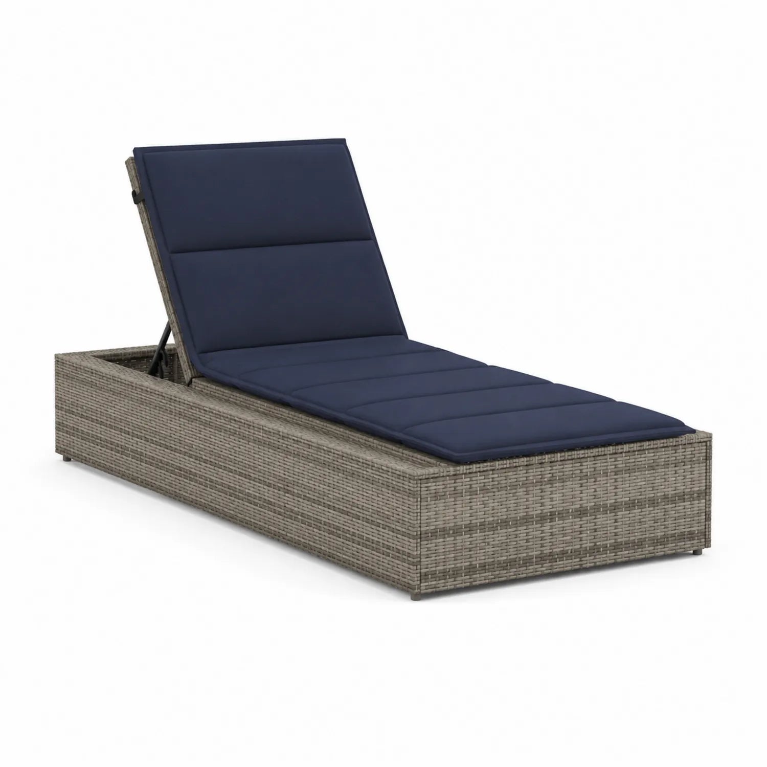 Gartenliege aus Polyrattan Blau