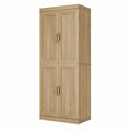 Eichenholzschrank mit 4 Türen, 180 cm Höhe