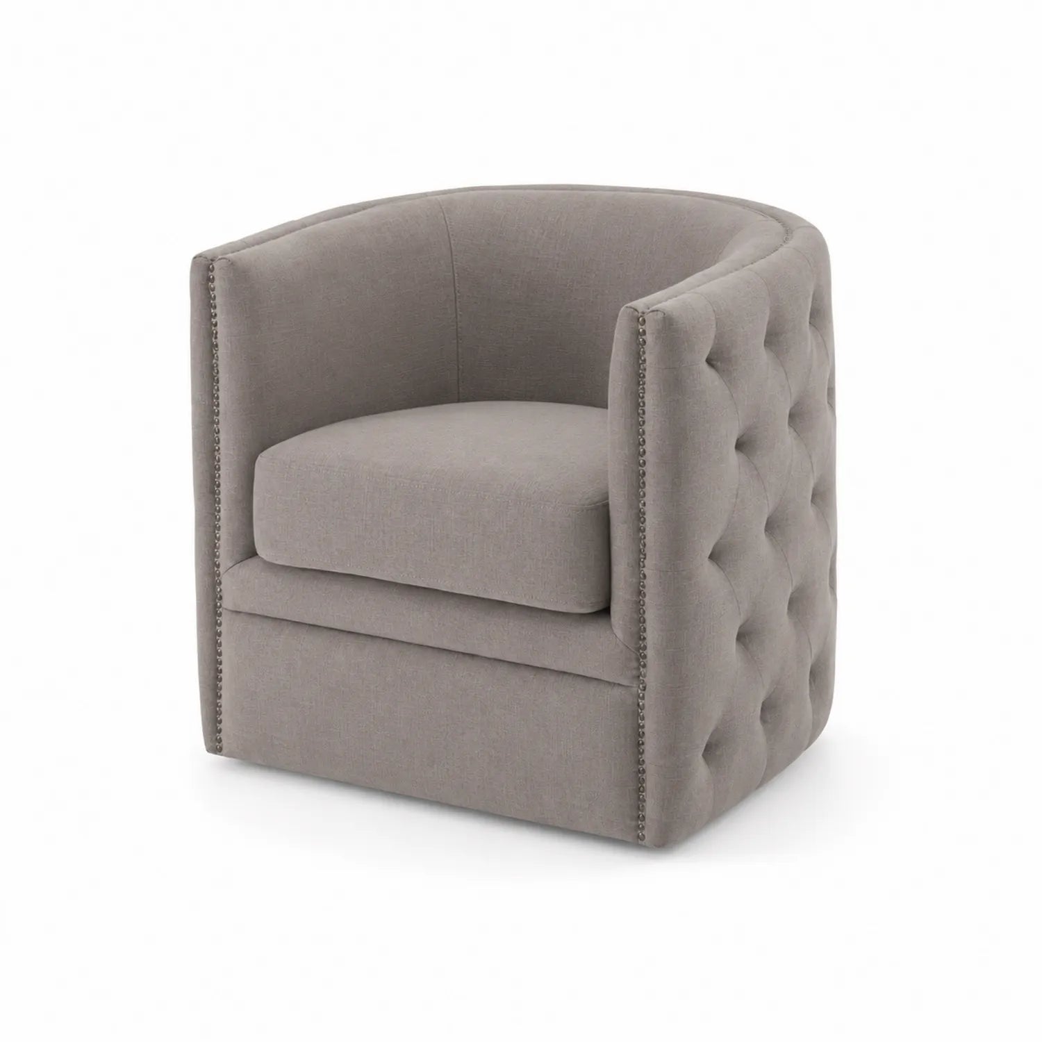 Clubsessel Leinen Grau 75x75x75cm