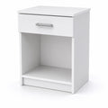 Nachttisch aus MDF Weiß mit Schublade