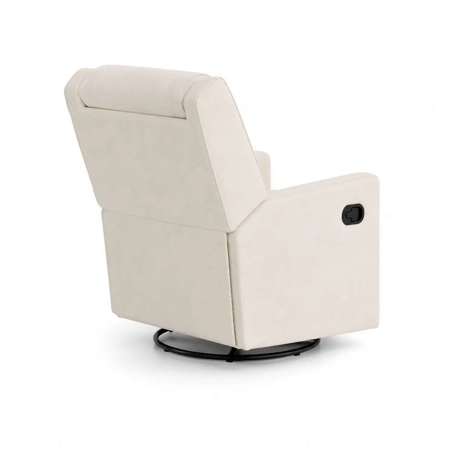 Drehbarer Sessel aus Mikrofaserstoff Beige mit Liegefunktion