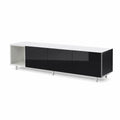 TV-Schrank 200cm MDF Hochglanz Schwarz/Weiß