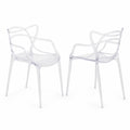 Transparentes Polycarbonat Esszimmerstuhl Set, 2er Set