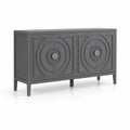 Sideboard mit vier Türen aus Holz Grau