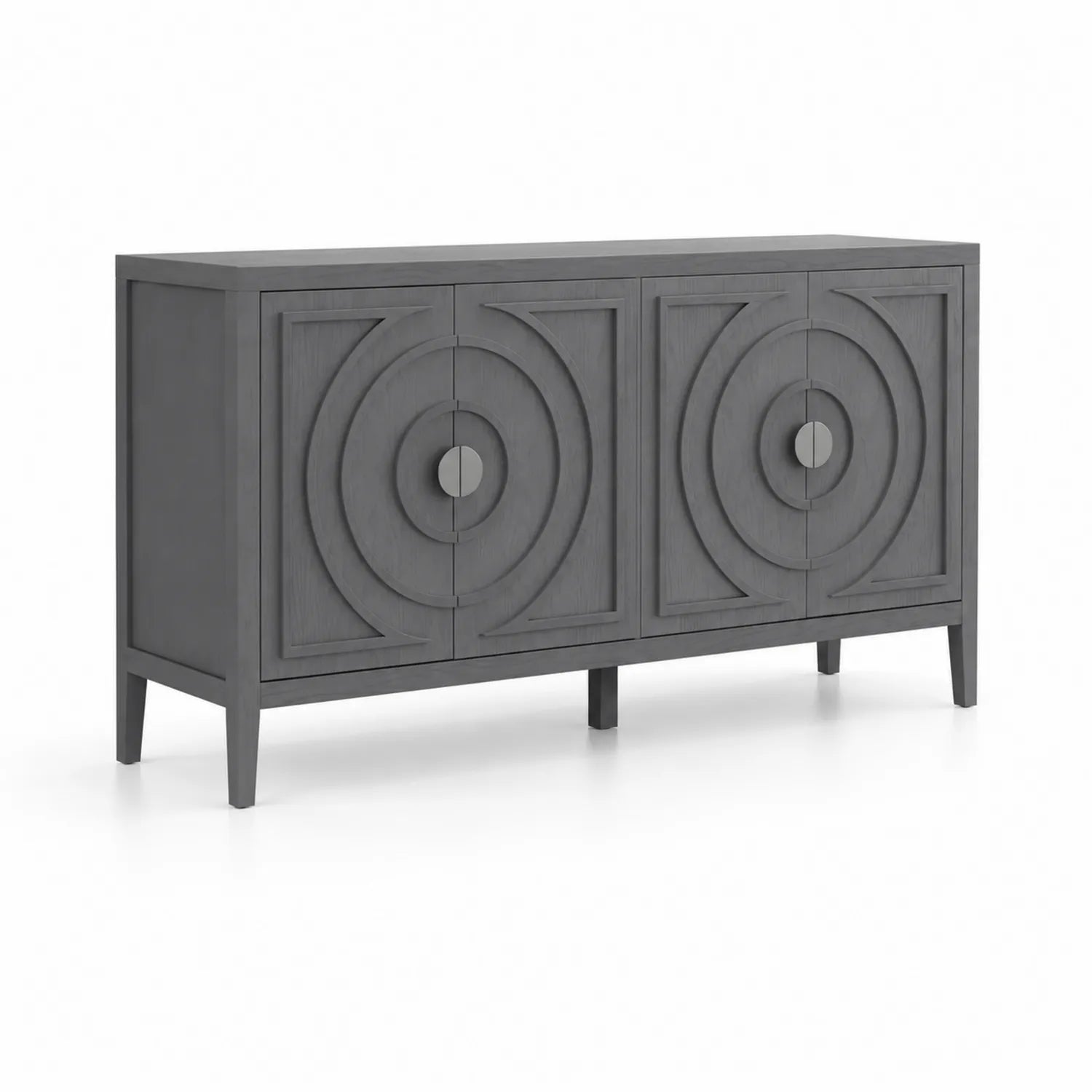 Sideboard mit vier Türen aus Holz Grau