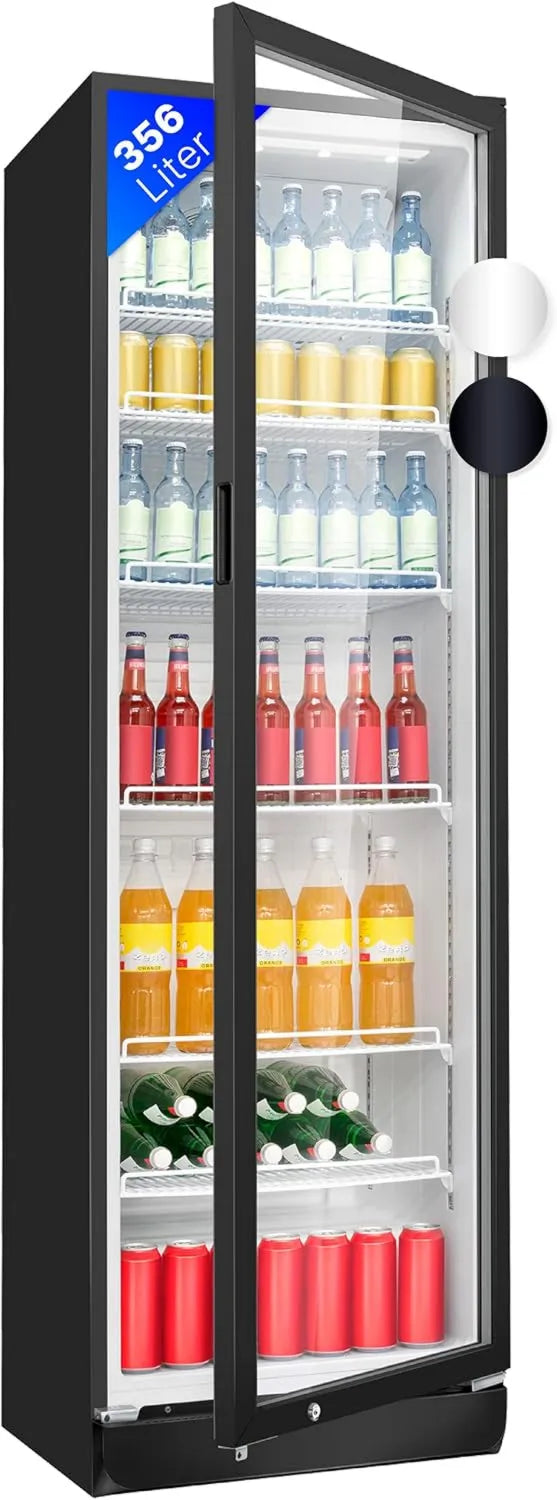 Bomann Getränkekühlschrank mit Glastür und LED-Beleuchtung, 347 Liter, abschließbar, schwarz