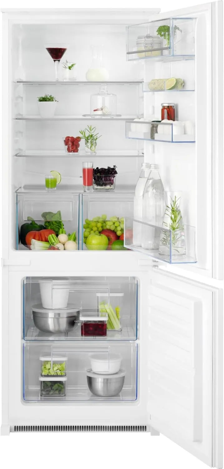 AEG Einbau-Kühl-Gefrierkombination 144 cm - ColdSense mit Sensoren, 160L Kühlen, 57L Gefrieren, LowFrost, LED, Energieklasse D