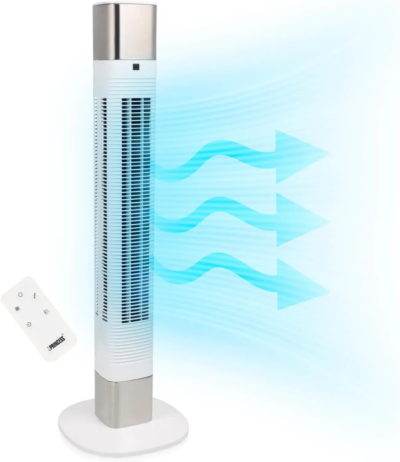 Leiser Turmventilator mit App-Steuerung, 103 cm Höhe, 3 Modi & Geschwindigkeiten, Oszillation