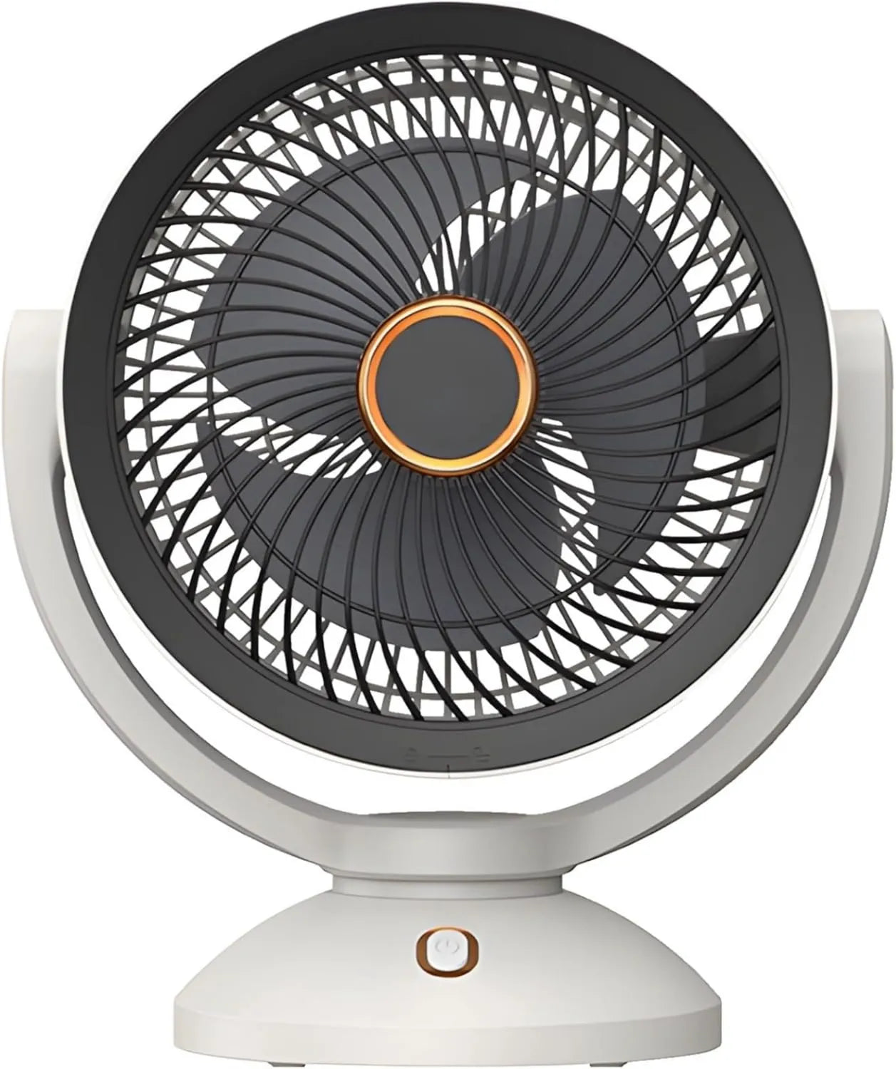 USB Wiederaufladbarer Tischventilator mit Nachtlicht, Energieeffizienter Oszillationslüfter für Zuhause und Büro, Leiser Betrieb, 8-Stunden-Timer, Kompakt und Tragbar