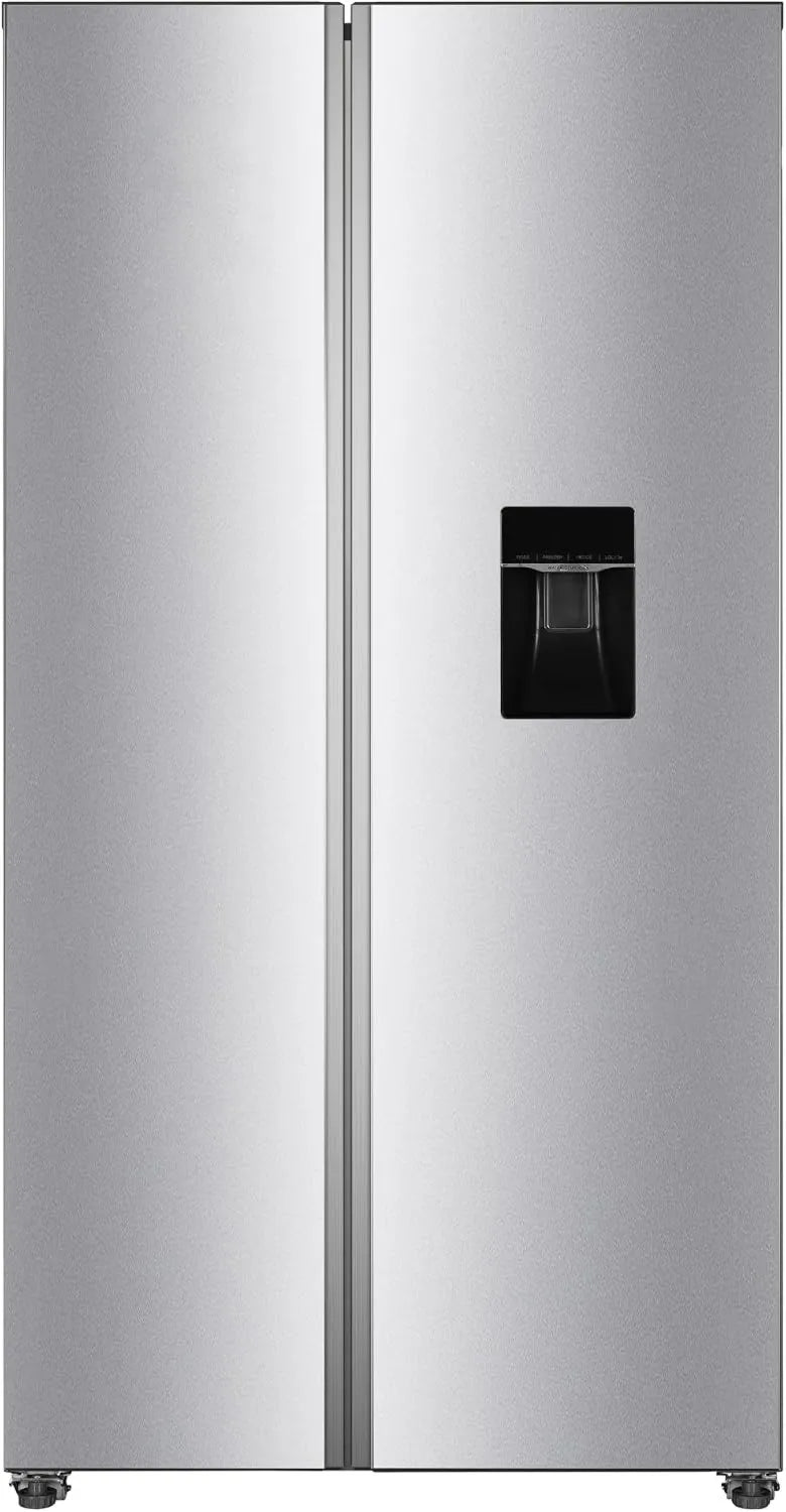 PKM Side-by-Side Kühl-Gefrierkombination, 288L, NoFrost, Wasserspender, Inox