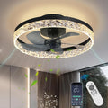 AHAWILL LED-Deckenventilator 50 cm mit Fernbedienung, App-Steuerung, Dimmbar, 6 Stufen, Reversierbar und Timer