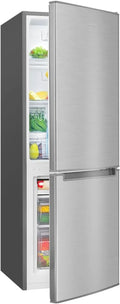 Bomann Kühl-Gefrierkombination, 173L, Energieeffizienz C, 40 dB, Edelstahloptik, verstellbarer Türanschlag, 143cm
