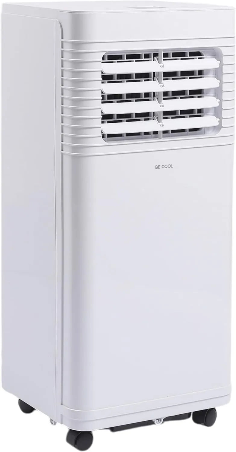 BE COOL Tragbares Klimagerät 7000 BTU mit WLAN, 3-in-1 Mobilklimaanlage für Kühlung, Entfeuchtung & Belüftung, geeignet für Räume bis 24 m², inkl. Fernbedienung, Timer & Schlafmodus, Energieeffizienzklasse A, Weiß