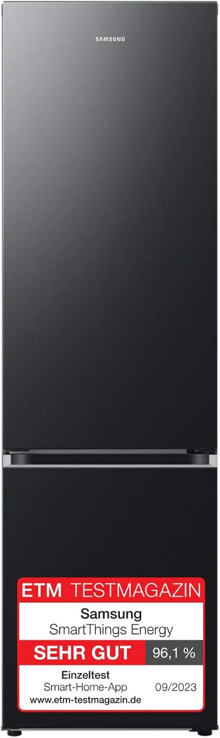 Samsung Kühl-Gefrierkombination RB38C607AB1/EF, 387 l, AI-Technologie, Wifi, No Frost+, Humidity Fresh+, Space Max, Premium Schwarzstahl