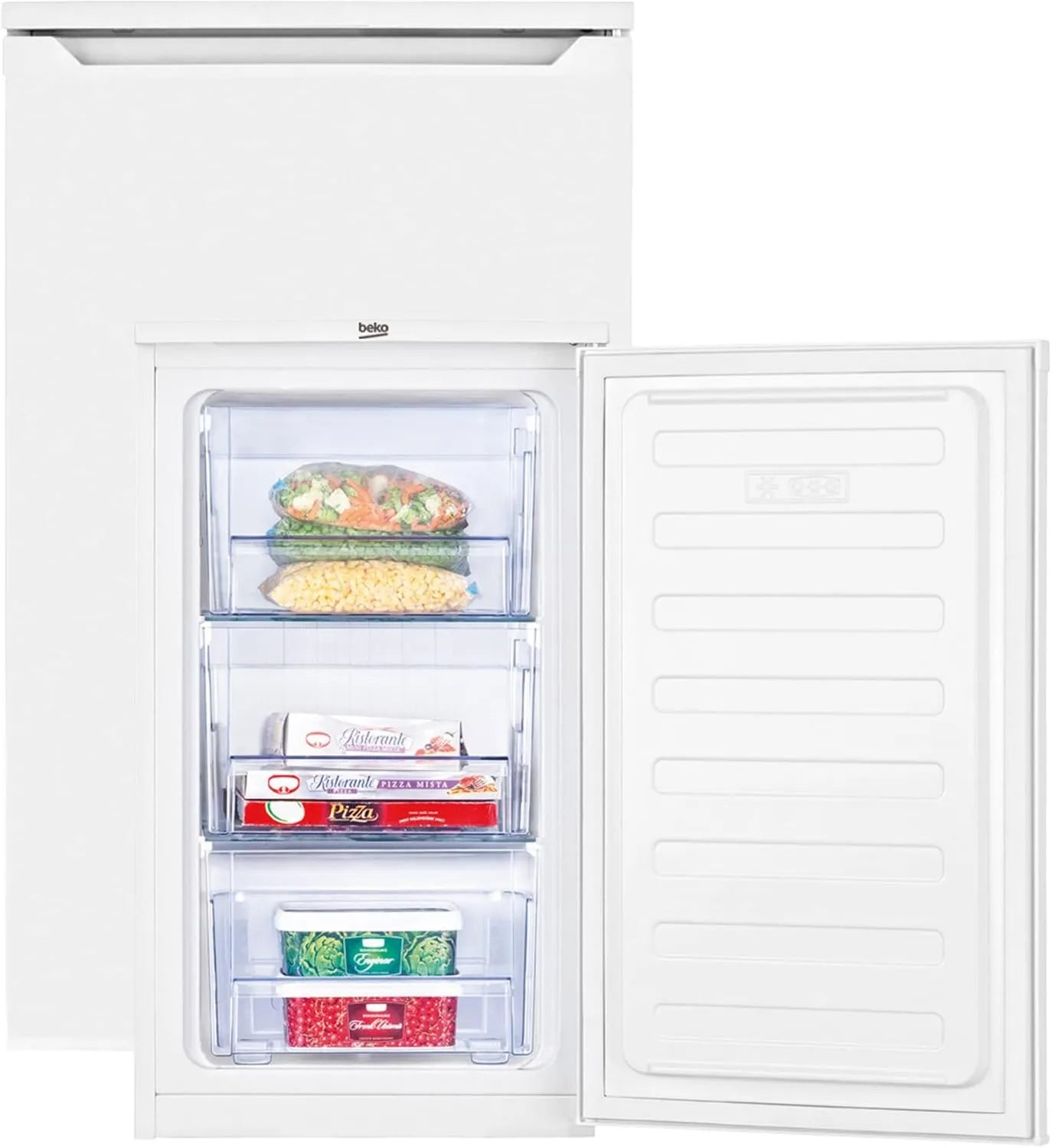 Beko Gefrierschrank FS166020, freistehend, 65 l Volumen, MinFrost, in kalten Räumen geeignet, Weiß