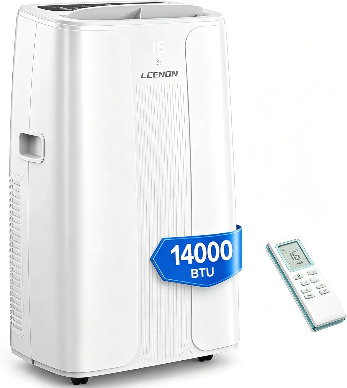 Mobiles Klimagerät 14000 BTU, 4-in-1: Kühlen, Entfeuchten, Ventilator, Schlafmodus, mit Abluftschlauch, Fernbedienung und 24h-Timer, für Räume bis 50 m²