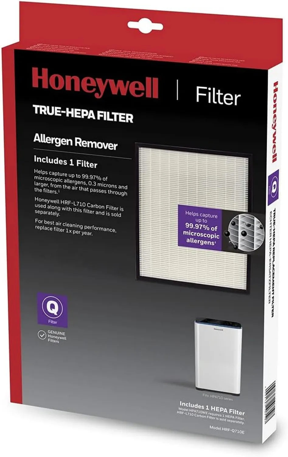 Honeywell echter HEPA-Ersatzfilter HRF-Q710E für Luftreiniger HPA710WE, 1 Stück