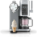 Ninja CREAMi Eismaschine mit 13 Programmen und Mix-In-Funktion, Inklusive 2 Behältern, für Eiscreme, Sorbet und Milchshakes, Platinsilber, Modell NC701EU