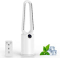 Leiser Turmventilator ohne Rotor, 24 Stufen, mit Fernbedienung & Timer, 90° Oszillation für Schlafzimmer und Büro