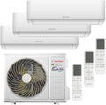 HANTECH Multisplit Klimaanlage 27000 BTU mit 3x 9000 BTU, WLAN-Steuerung