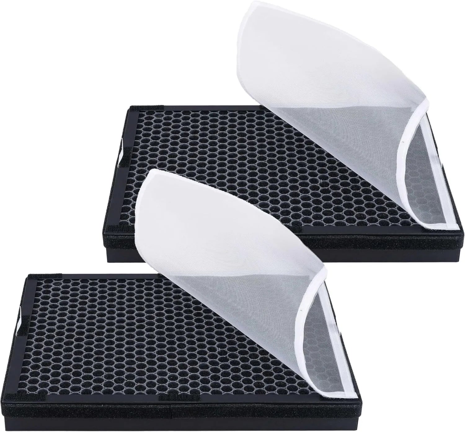 Hocheffiziente Filter für Rowenta Pure Air Essential PU2530 - 2er Set Kombifilter mit Aktivkohle und Allergieschutz