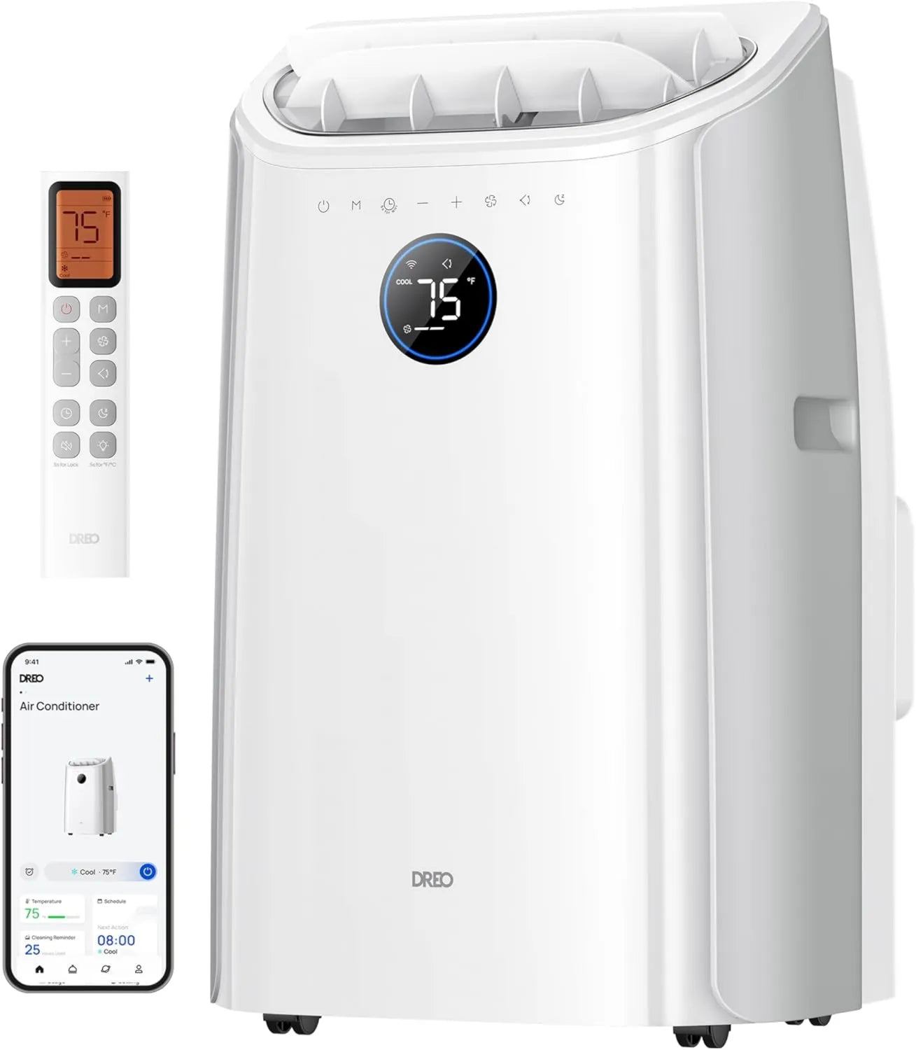 DREO Mobiles Klimagerät 12000 BTU, 3-in-1 Funktion, App- und Sprachsteuerung, leise für Schlafzimmer und Büro