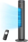 Leiser Pelonis Turmventilator mit Fernbedienung, 3 Geschwindigkeiten, 7-Stunden-Timer, 3 Modi, ideal für Schlafzimmer