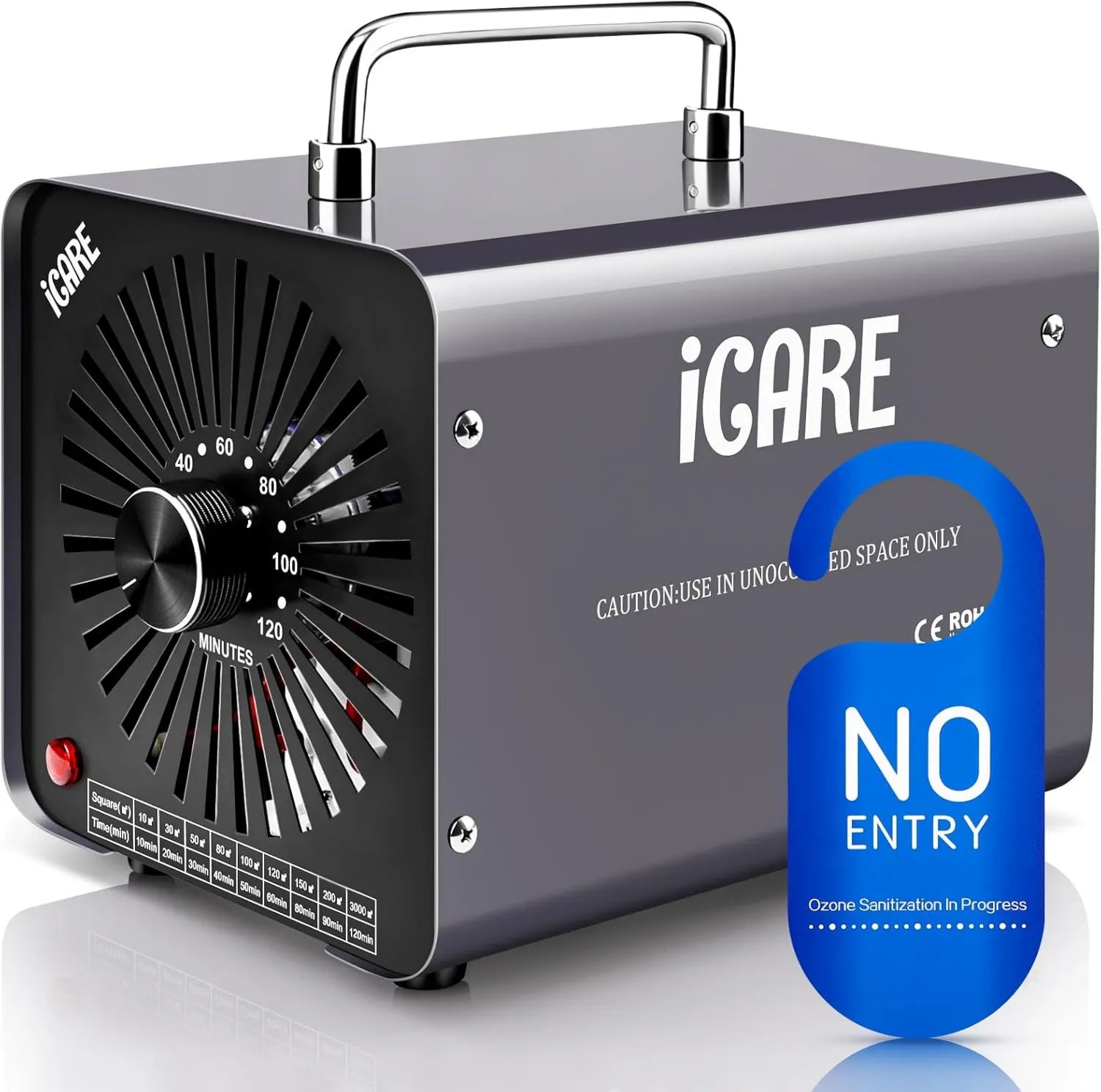 Hochleistungs-Ozongenerator 30000 mg/h mit Timer, Luftreiniger für große Räume, effizient gegen Gerüche in Autos, Küchen und von Haustieren