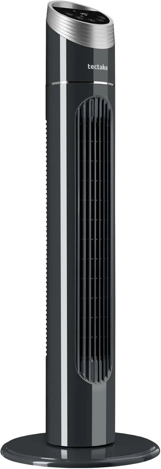 Leiser 90 cm Turmventilator mit Oszillation, 3 Modi und Timer - Anthrazit