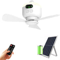 Solar-Deckenventilator mit LED-Licht und Fernbedienung für Außenbereich, Terrasse und Garten