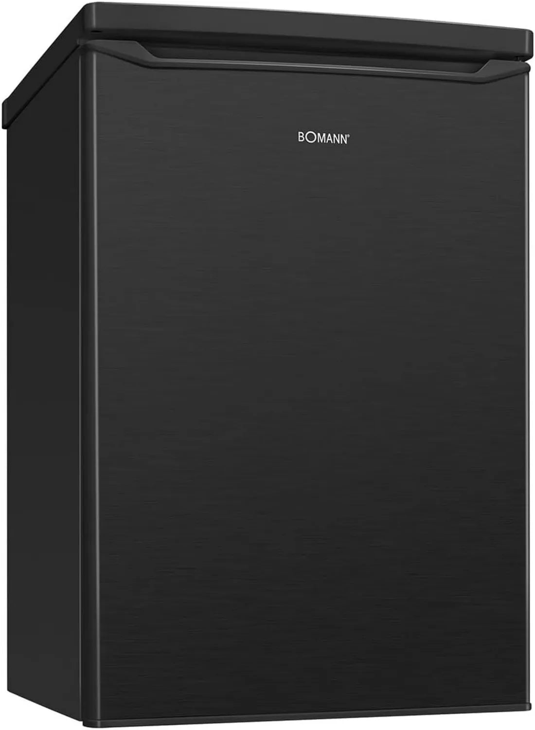 Bomann Kühlschrank mit Gefrierfach, 109L, energieeffizient, leise, kompakt, 4-Sterne, wechselbarer Türanschlag, schwarz