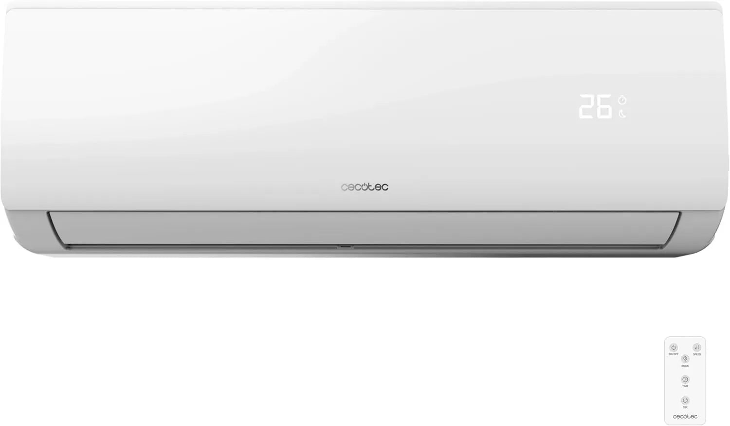 Cecotec Klimaanlage AirClima 9000 Smartfresh, 9000 BTU, Inverter, Wärmepumpe, 5 Modi, 8 Geschwindigkeiten, Entfeuchter, 24h Timer
