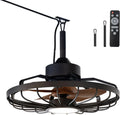 Wasserdichter Deckenventilator mit LED-Beleuchtung, 6 Geschwindigkeiten, IP44, für Terrasse und Wohnräume