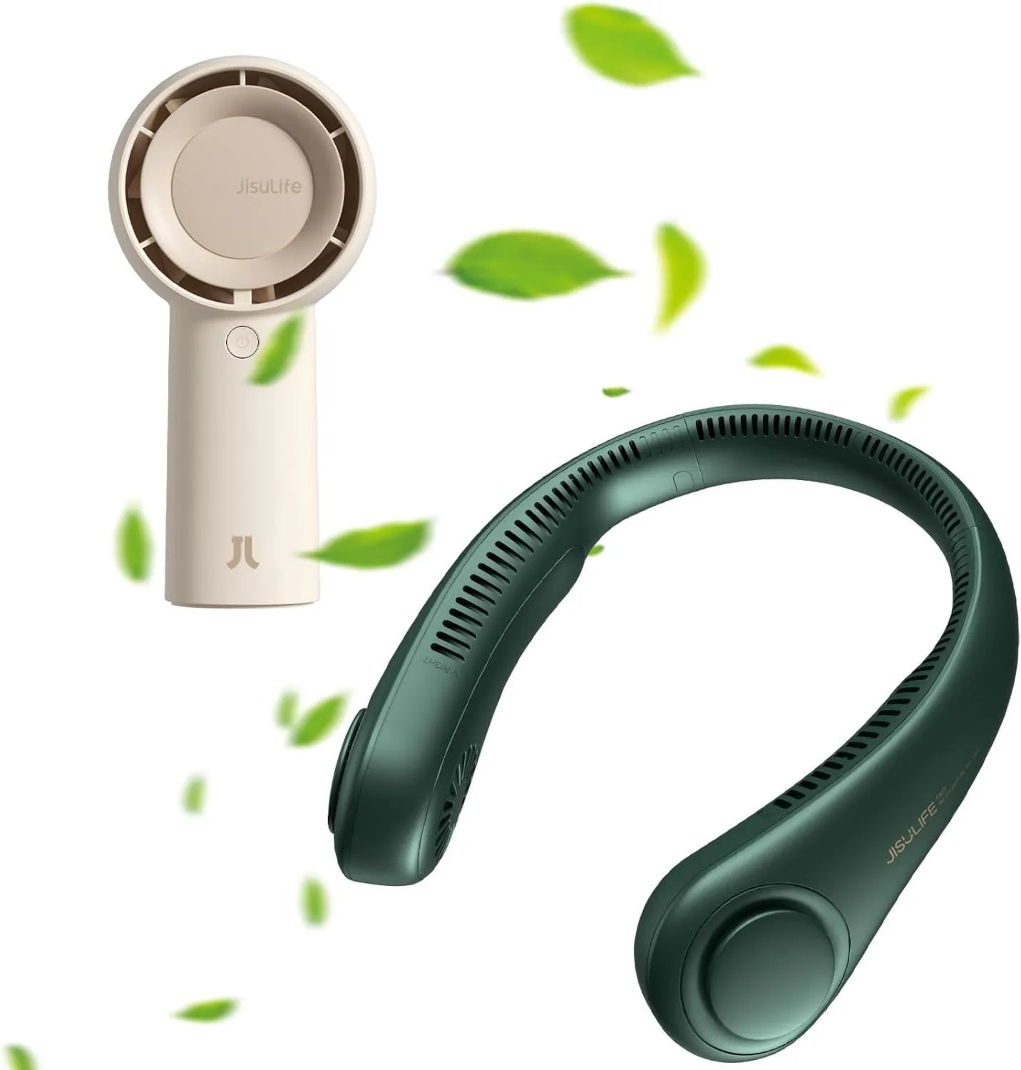 JISULIFE Tragbarer Turbo Hand- und Nackenventilator mit Akku