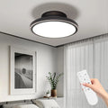 Moderner Deckenventilator mit LED-Beleuchtung und Fernbedienung, Flüsterleise, Dimmbar 3000-6000K, 6 Geschwindigkeiten, Timer, Schwarz