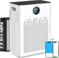 Intelligenter Luftreiniger mit H14 HEPA-Filter, App-Steuerung & Alexa-kompatibel, ideal für Allergiker, entfernt Pollen, Staub und Tierhaare, leiser Schlafmodus, Automatik für Zuhause