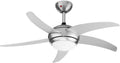 Tristar Deckenventilator mit Beleuchtung und Fernbedienung, 112 cm, 3 Geschwindigkeiten, 55 W, Silber