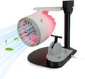 Kompakter Tischventilator mit LED-Beleuchtung, 2-in-1 Turbofunktion, ideal für Schlafzimmer und Büro, tragbar für Reisen, Weiß