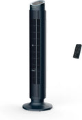 Rowenta Eole Silence Turmventilator mit 12 Stufen und Fernbedienung, leise, 5 Modi, Schwenkfunktion, Staubschutz, Blau