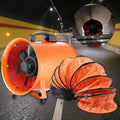 Futchoy 250 mm Industrie-Axialventilator mit 10 m Schlauch, ideal für Fabriken, Keller und Werften