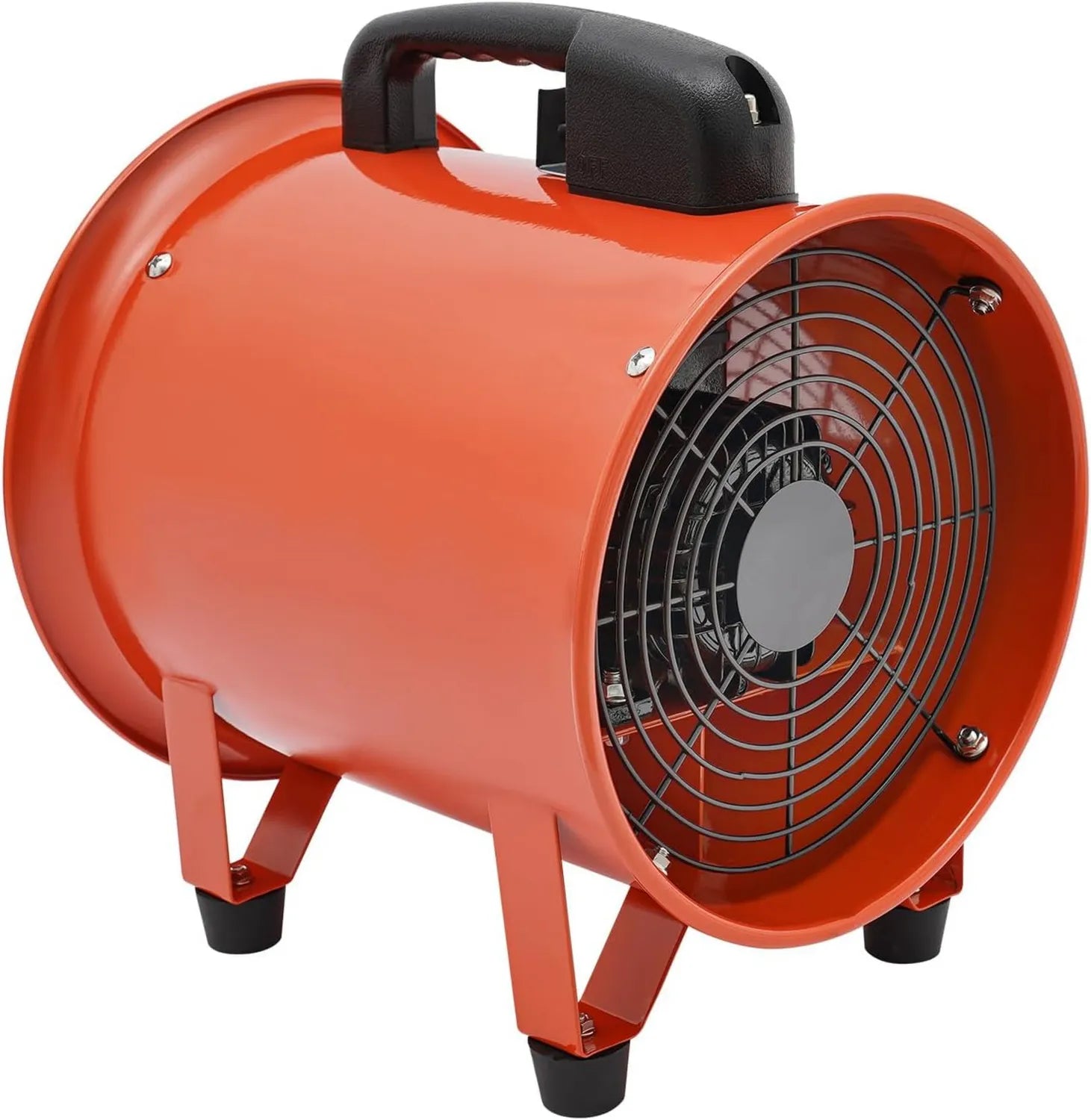 Tragbarer Industrieventilator mit 10m Schlauch, 250mm, 220V 320W, IP44, für Baustelle und Werkstatt
