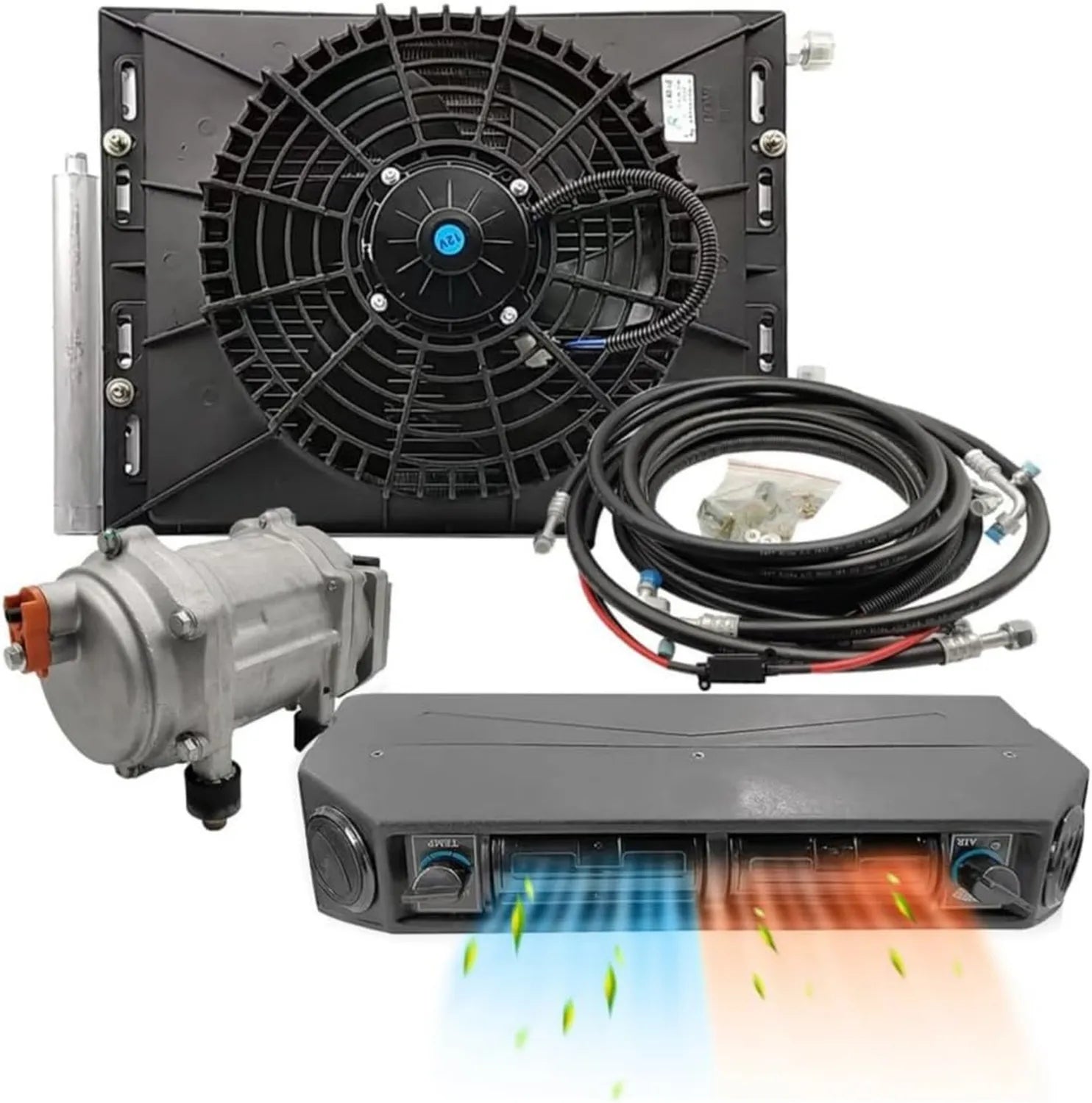 12V 10000 BTU Klimaanlage mit Heizung, leise und einfach zu installieren, perfekt für Oldtimer, Wohnmobil und Van