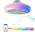 Leiser Deckenventilator mit RGB LED, Dimmbar, Fernbedienung und App-Steuerung